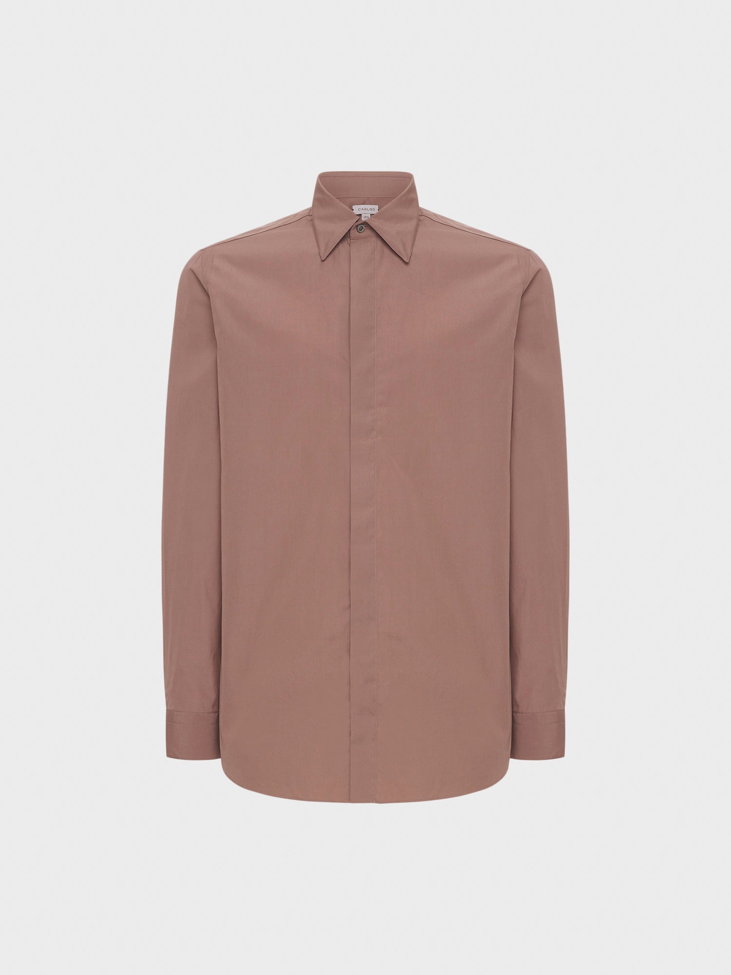 Caruso Menswear Abbigliamento Uomo Camicie Camicia slim in cotone rosa look 2