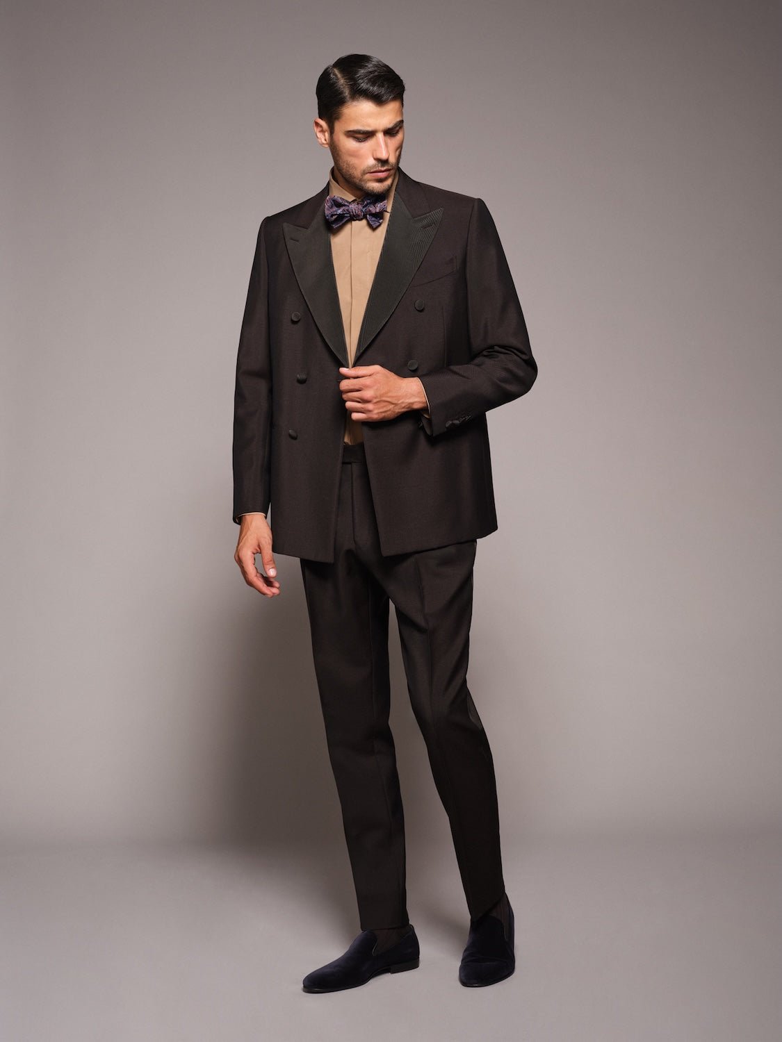 Camicia slim in cotone cannella