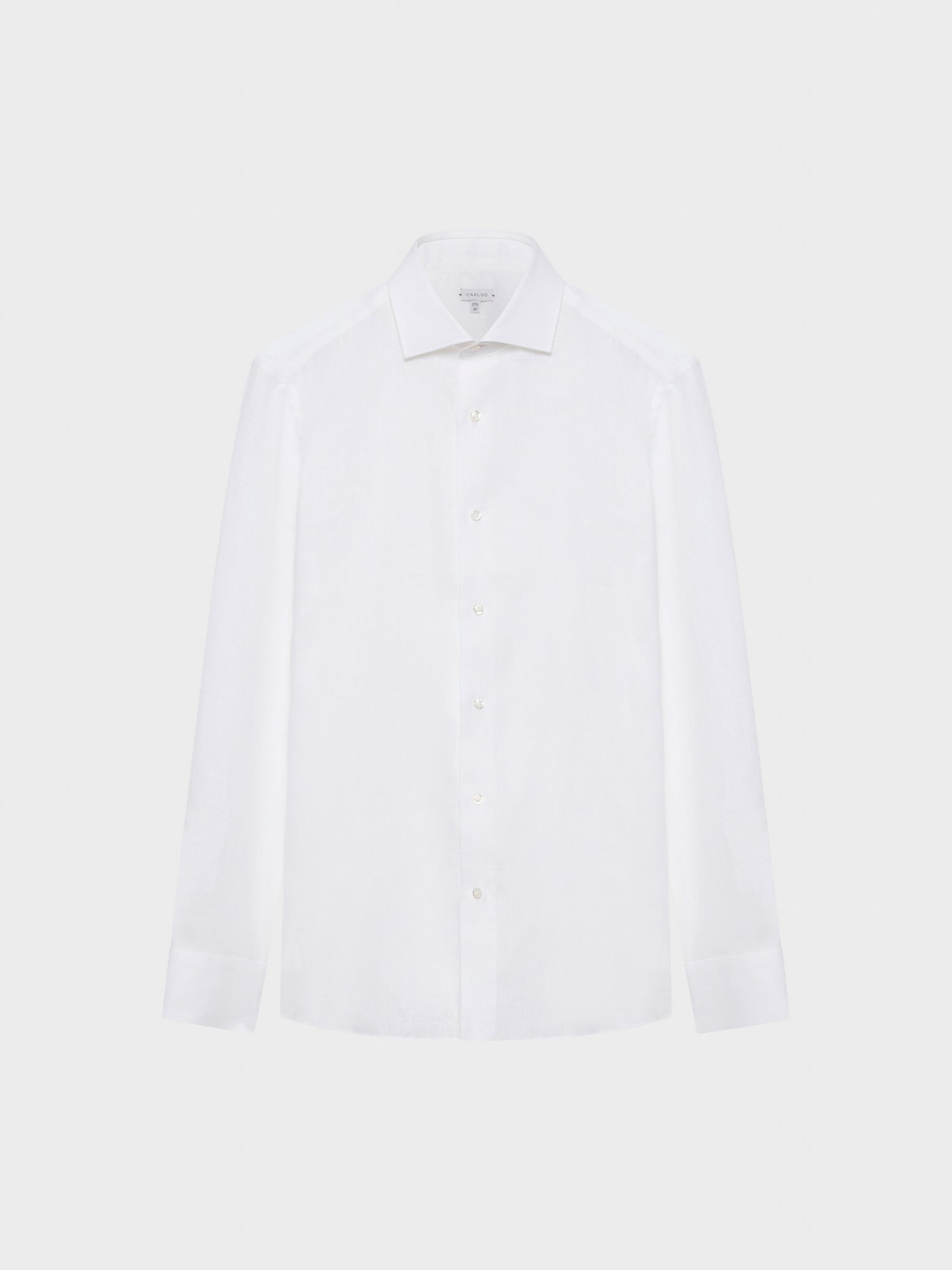 Caruso Menswear Abbigliamento Uomo Camicie Camicia slim in lino bianca look 2