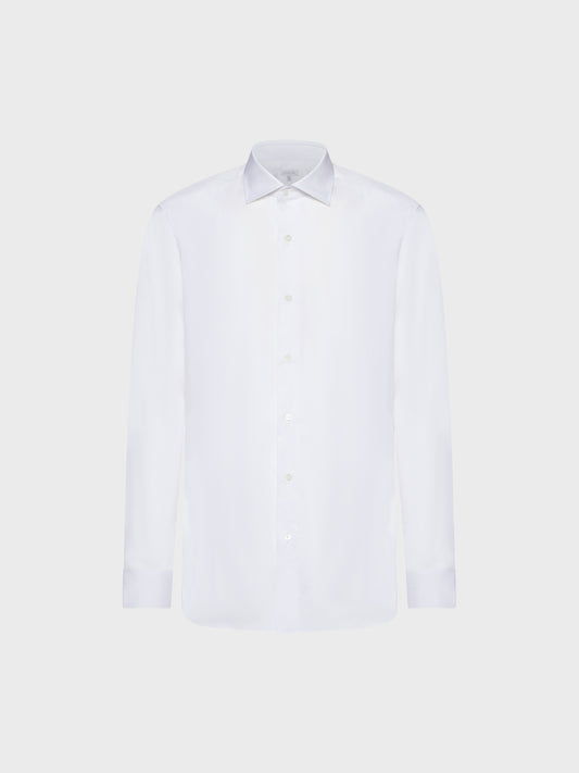 Caruso Menswear Abbigliamento Uomo Camicia slim in cotone bianca still