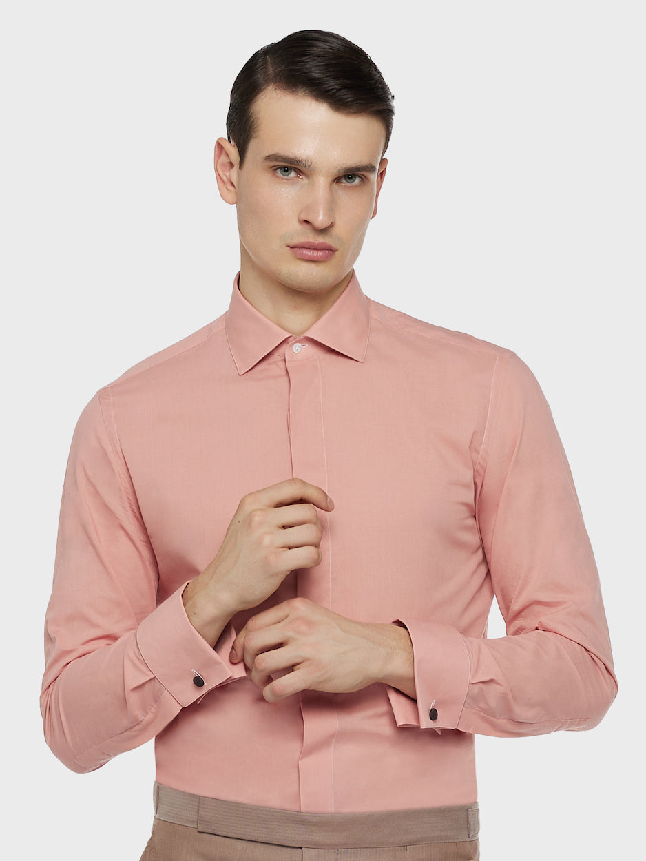 Caruso Menswear Abbigliamento Uomo Camicie Camicia in cotone rosa look 5