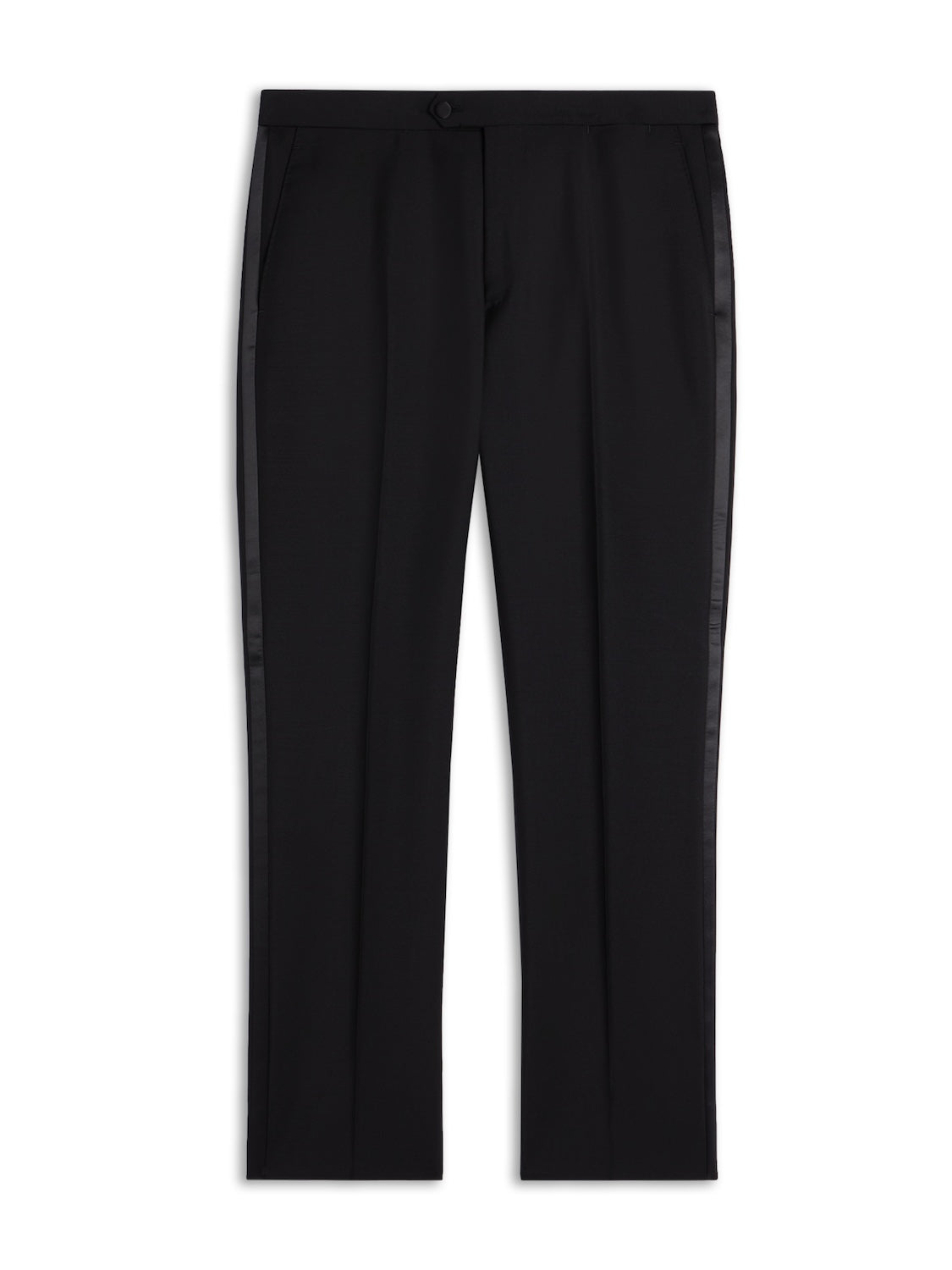 Pantalone da smoking slim fit in lana e mohair nero