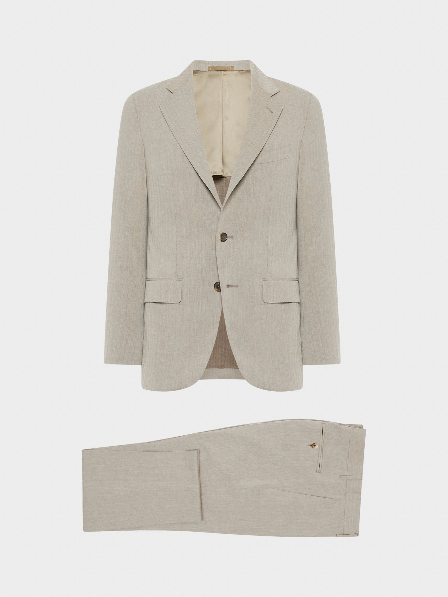 Caruso Menswear Abbigliamento Uomo Abito da uomo semifoderato in Solaro lana cotone "Nuage" drop 8R giacca e pantaloni