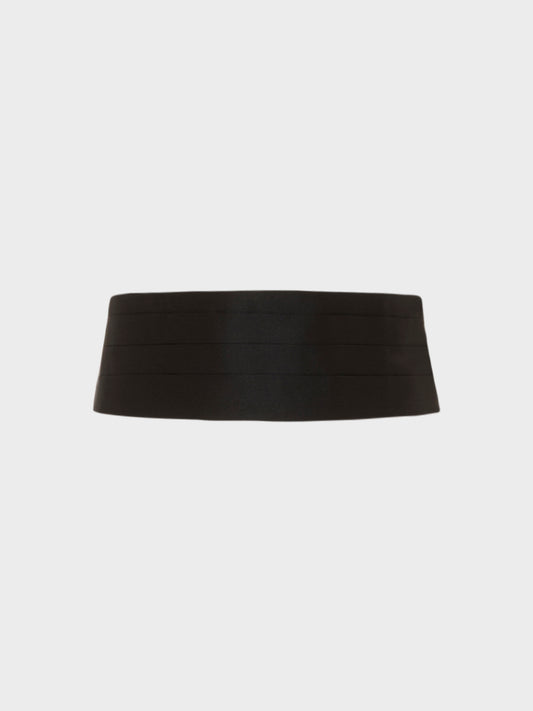 Caruso Menswear Abbigliamento Accessori Accessori Uomo Fascia smoking in seta nero per cerimonie still