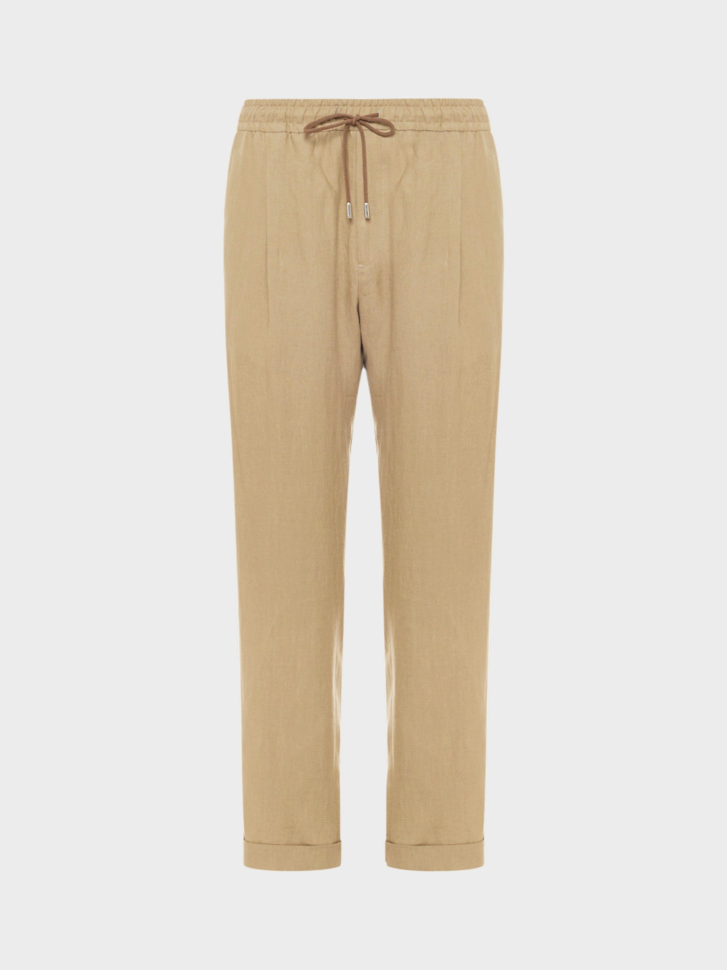 Caruso Menswear Abbigliamento Uomo Pantaloni estivi in lino sabbia still
