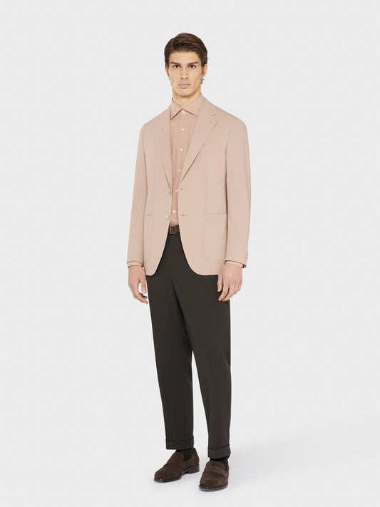Caruso Menswear Abbigliamento Uomo Pantaloni eleganti in tropical di lana carbone Houdini total look