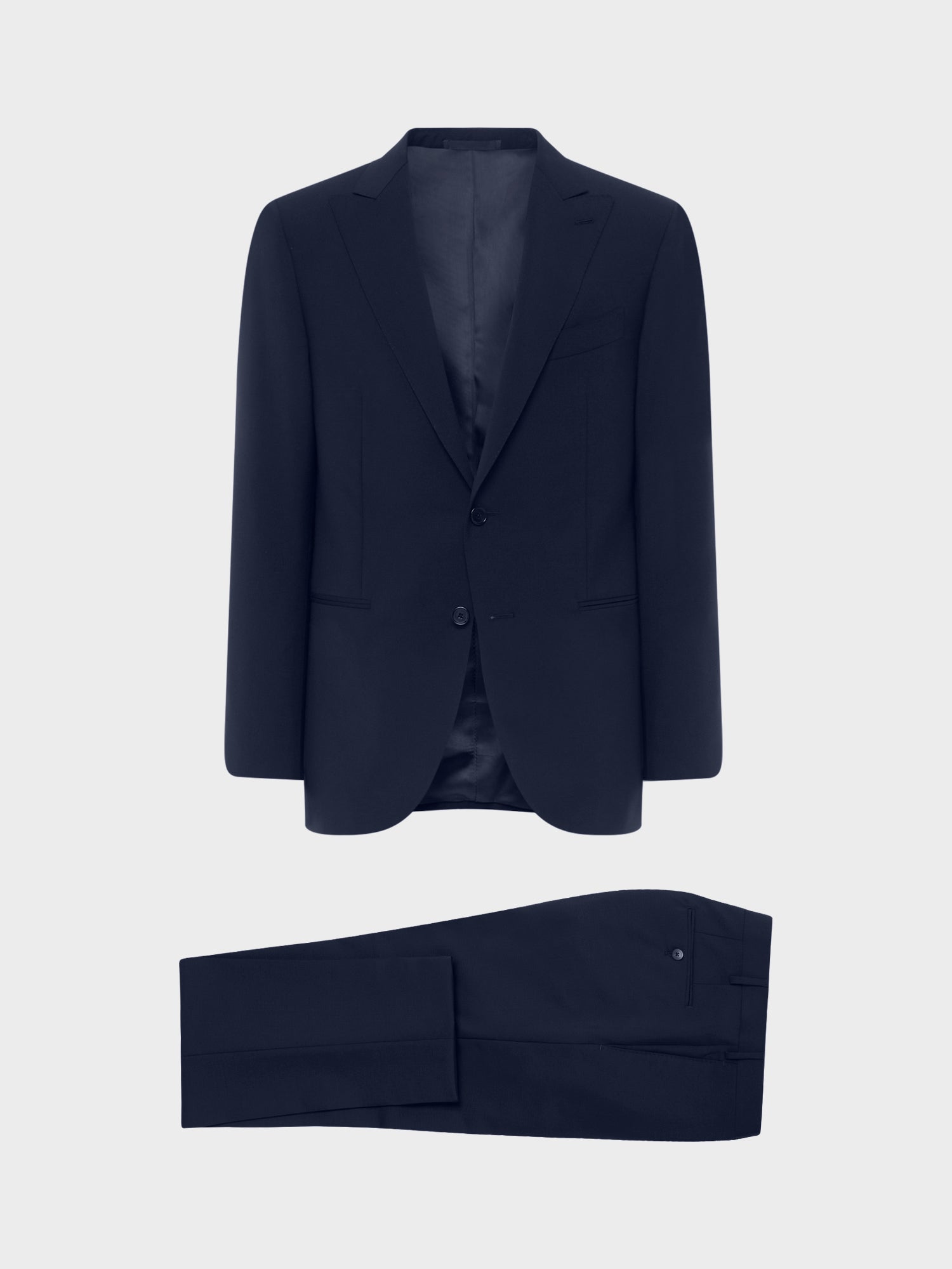 Caruso Menswear Abbigliamento Uomo Abito Norma in lana-mohair blu notte drop 7R giacca e pantaloni