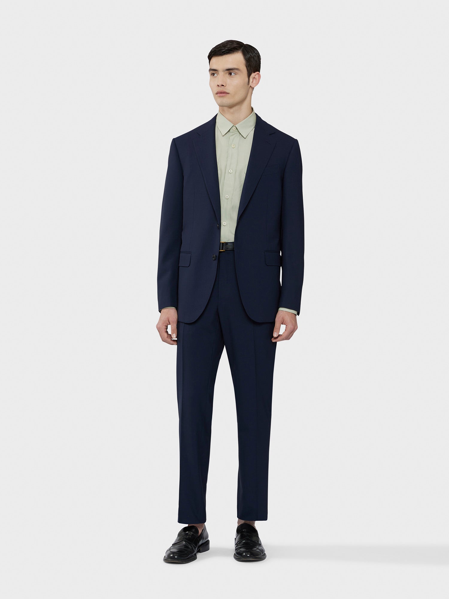 Caruso Menswear Abbigliamento Uomo Camicia in tencel colore verde salvia total look