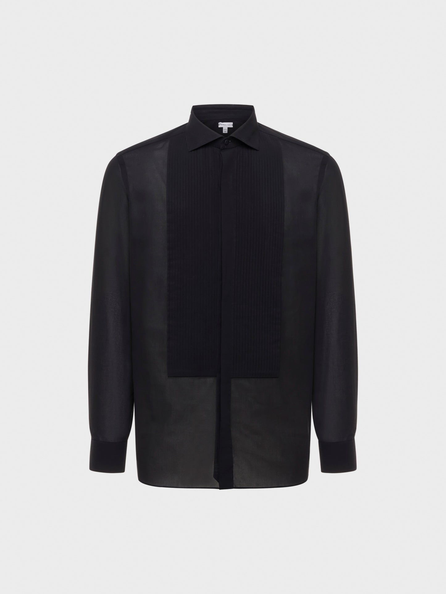 Caruso Menswear Abbigliamento Uomo Camicie Camicia slim in cotone nero da sera look 1